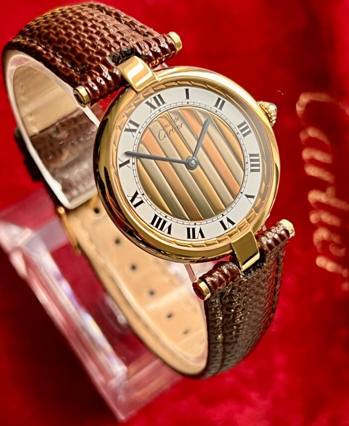 Cartier vendome trinity vermail 30mm circa 1990s 590003